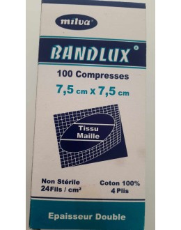 Bandlux Compresse Non Stérile 7.5*7.5Cm